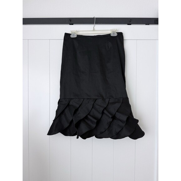 Xscape Dresses & Skirts - Xscape Joanna Chen Black Mermaid Skirt Tiered Ruffle Y2K Goth Glam Cocktail 6/8